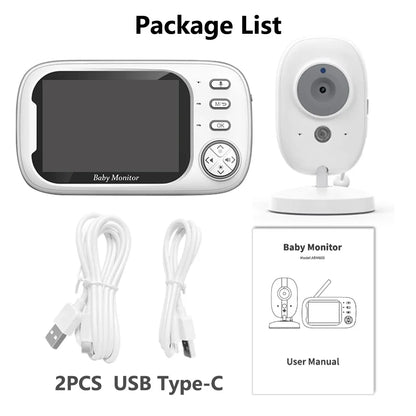 3.5-Inch Baby Monitor with LCD Screen & Two-Way Audio