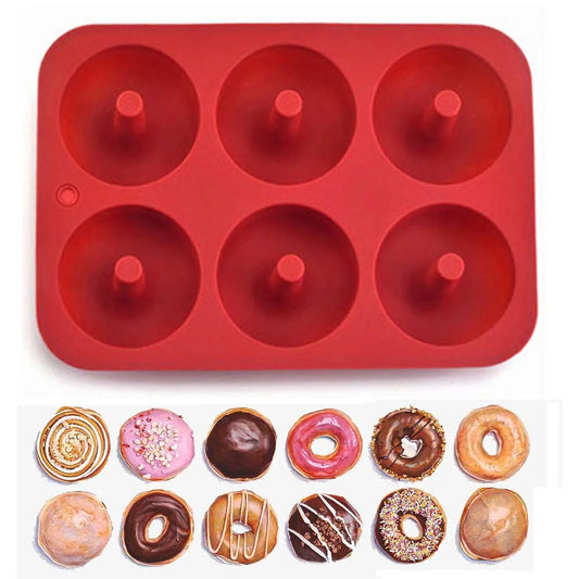 Silicone Donut Mold 6-Cavity – Non-Stick Doughnut Baking Pan