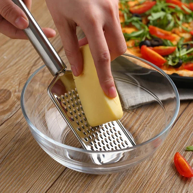 Stainless Steel Handheld Cheese Grater – Multi-Purpose Kitchen Grater