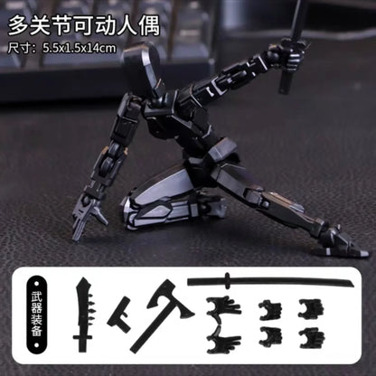 3D Printed Multi-Jointed Robot Action Figure – Full Articulation with Accessories