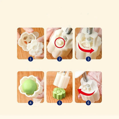 Mooncake Mold Hand Press – DIY Pastry & Mung Bean Cake Stamp