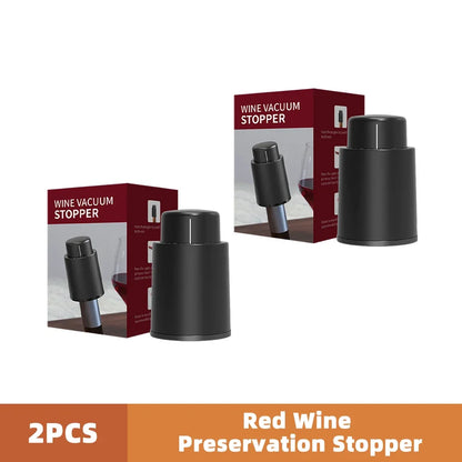 2-Piece Vacuum Wine Bottle Stopper Set
