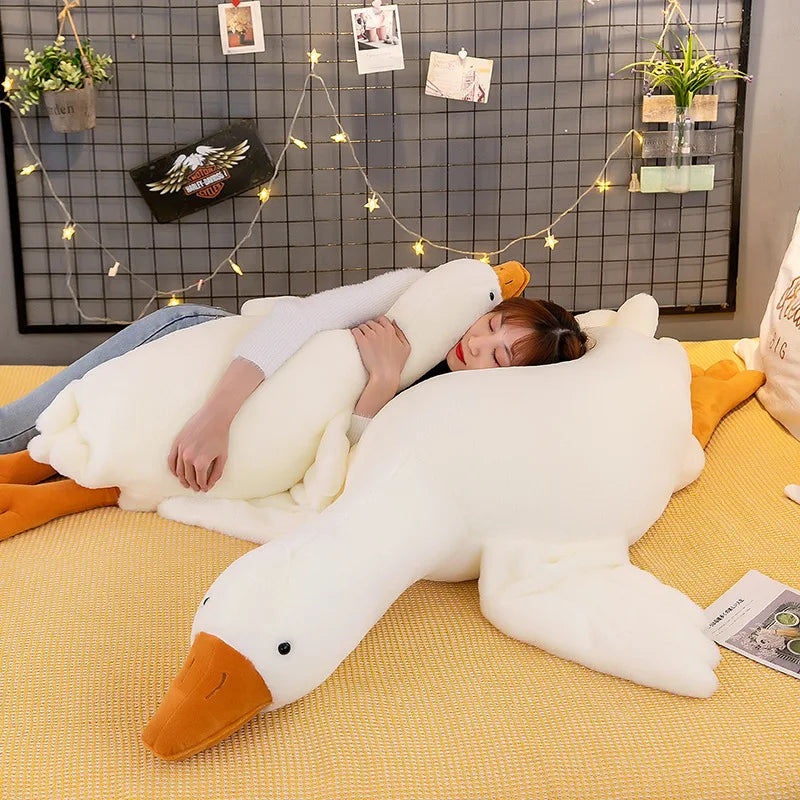 Giant Goose Plush Pillow – Soft Stuffed Duck Body Cushion