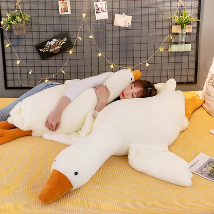 Giant Goose Plush Pillow – Soft Stuffed Duck Body Cushion