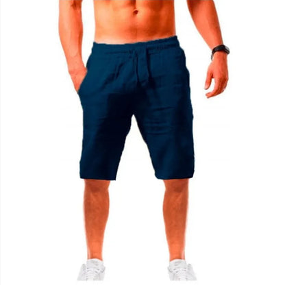 Men's Cotton Linen Casual Pants – Breathable Drawstring Jogger Trousers