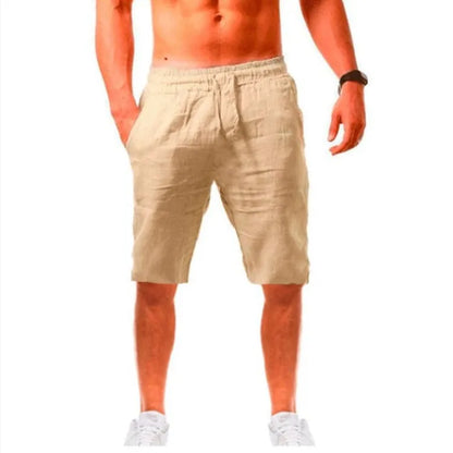 Men's Cotton Linen Casual Pants – Breathable Drawstring Jogger Trousers